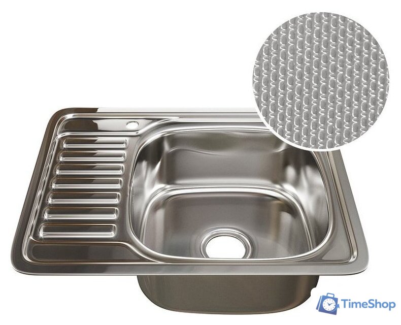 Кухонная мойка Mixline 532309 (правая, декор, 0.8 мм) - Изображение №1 — Интернет-магазин Time-Shop