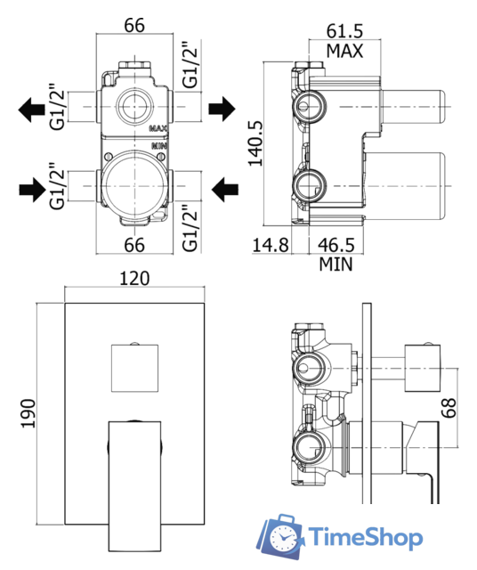 Смеситель Paffoni Elle EL019CR - Изображение №2 — Интернет-магазин Time-Shop