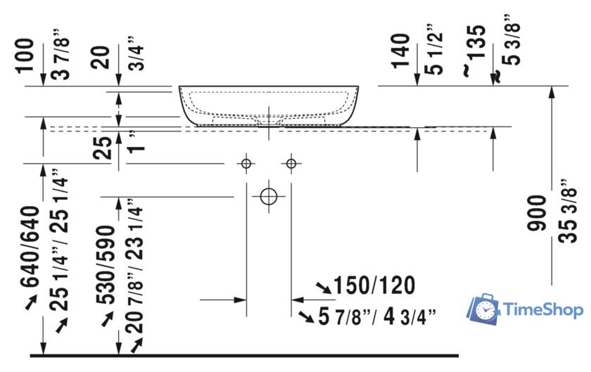 Умывальник Duravit Luv 60x40 038060 - Изображение №5 — Интернет-магазин Time-Shop