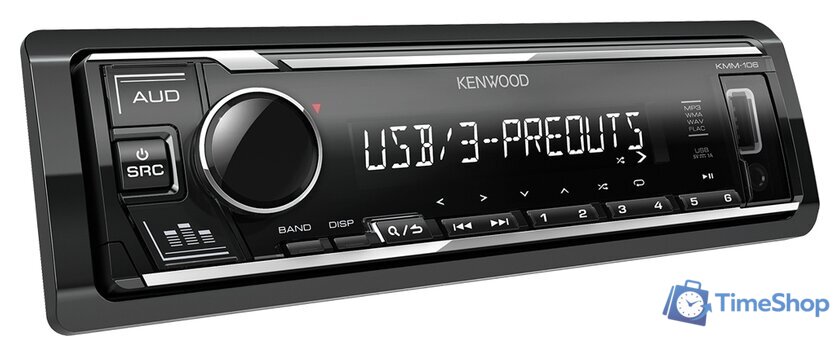 USB-магнитола Kenwood KMM-106 - Изображение №2 — Интернет-магазин Time-Shop