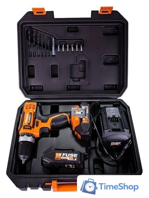 Дрель-шуруповерт Villager Fuse VLN 3220 2BSC 056357 (с 2-мя АКБ, кейс, оснастка) - Изображение №2 — Интернет-магазин Time-Shop