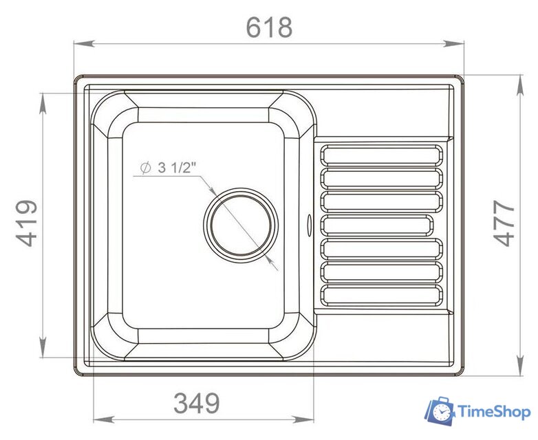 Кухонная мойка Reflexion Prima RF0460BE - Изображение №7 — Интернет-магазин Time-Shop