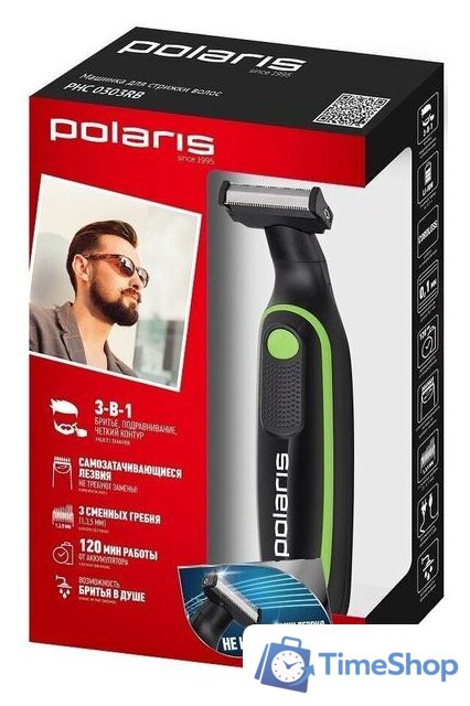 Триммер для бороды и усов Polaris PHC 0303RB - Изображение №14 — Интернет-магазин Time-Shop