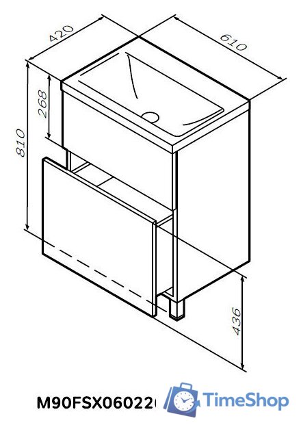  AM.PM Gem M90FSX06022WG32 + M90WCC0602WG - Изображение №10 — Интернет-магазин Time-Shop