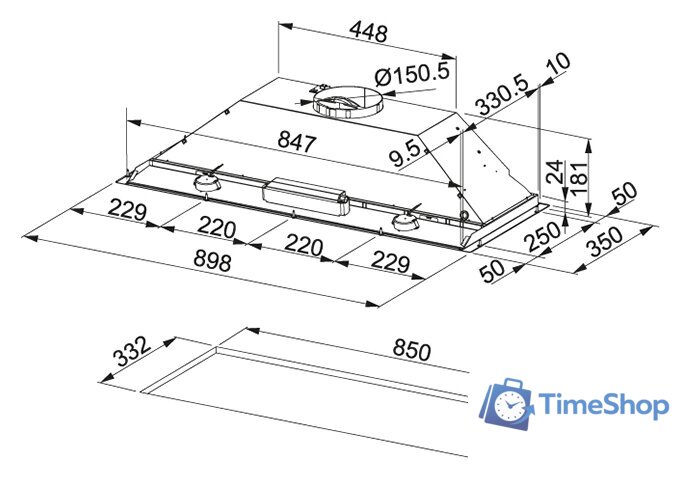 Кухонная вытяжка Franke Box FBI 931H - Изображение №2 — Интернет-магазин Time-Shop