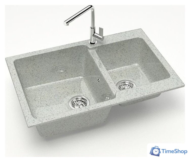 Кухонная мойка MARRBAXX Карельский камень модель 191/Q10 F191Q010 (серый/светло-серый) - Изображение №2 — Интернет-магазин Time-Shop