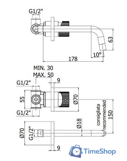 Смеситель Paffoni Jo JO006NO70 - Изображение №2 — Интернет-магазин Time-Shop