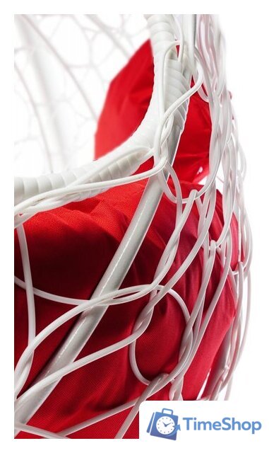 Подвесное кресло M-Group Для двоих 11450106 (белый ротанг/красная подушка) - Изображение №8 — Интернет-магазин Time-Shop