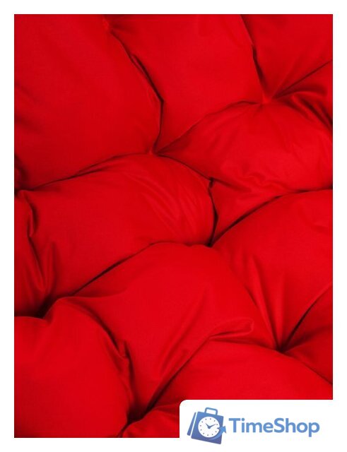 Подвесное кресло M-Group Для двоих 11450106 (белый ротанг/красная подушка) - Изображение №11 — Интернет-магазин Time-Shop