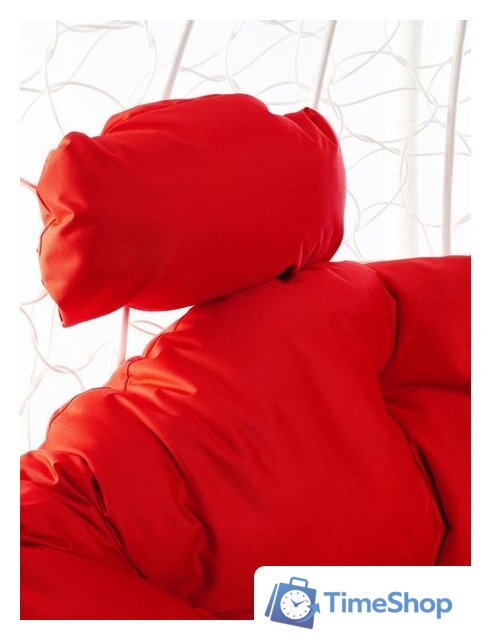 Подвесное кресло M-Group Для двоих 11450106 (белый ротанг/красная подушка) - Изображение №9 — Интернет-магазин Time-Shop