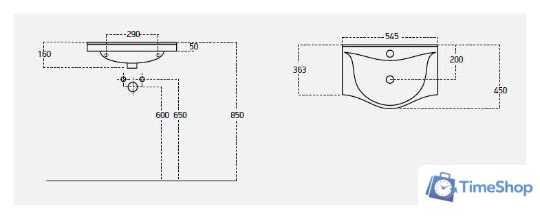  Гамма Тумба под умывальник 23оФ8-У55 Альбатрос-10055 - Изображение №4 — Интернет-магазин Time-Shop