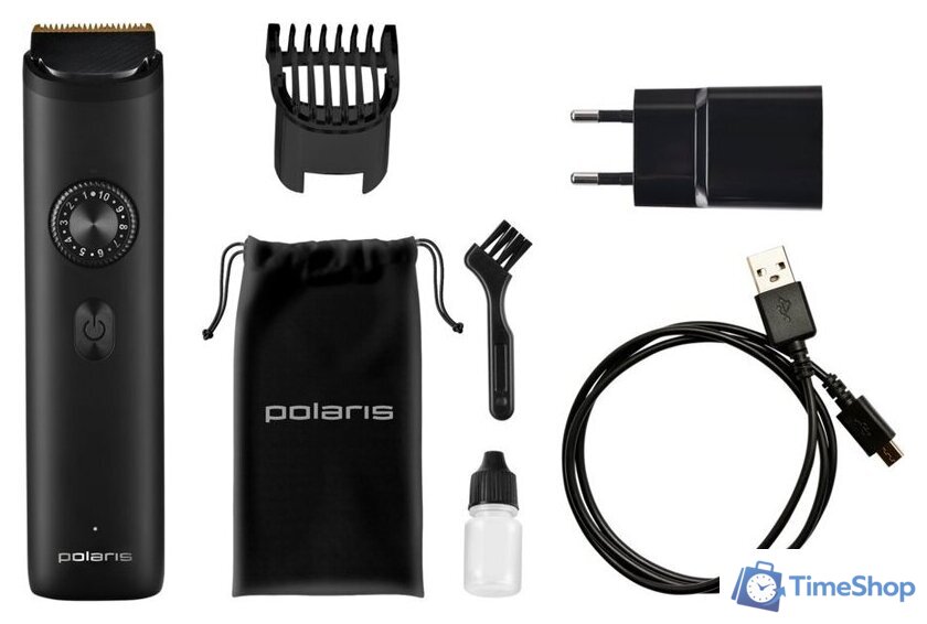 Триммер для бороды и усов Polaris PHC 2100 (черный) - Изображение №13 — Интернет-магазин Time-Shop