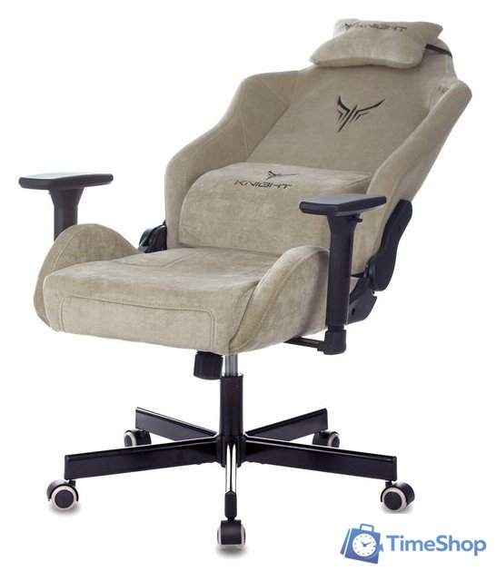 Игровое (геймерское) кресло Knight N1 Fabric Light-21 (бежевый) - Изображение №5 — Интернет-магазин Time-Shop