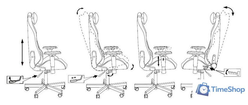Игровое (геймерское) кресло Knight N1 Fabric Light-21 (бежевый) - Изображение №11 — Интернет-магазин Time-Shop