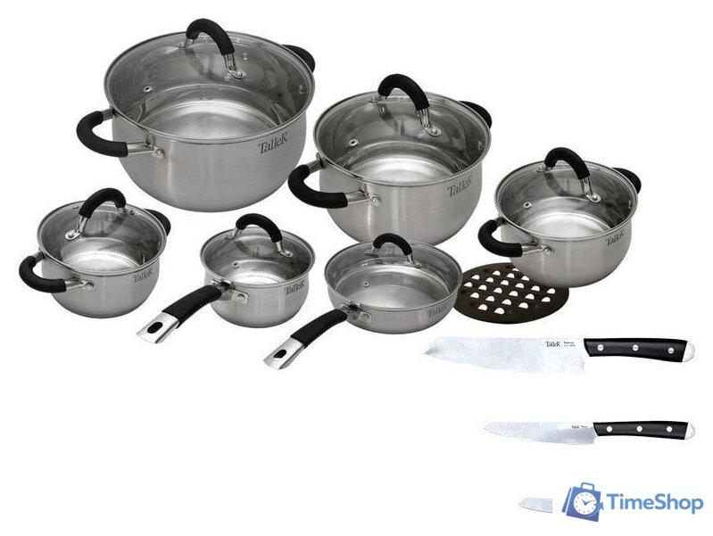 Набор кастрюль Taller TR-11047 + набор ножей - Изображение №6 — Интернет-магазин Time-Shop