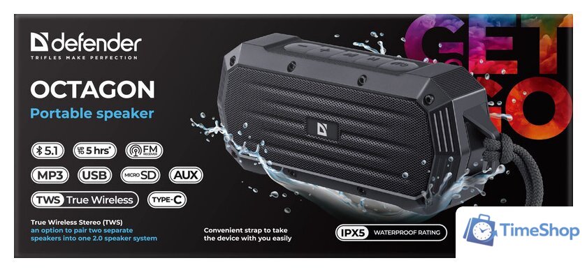 Беспроводная колонка Defender Octagon - Изображение №9 — Интернет-магазин Time-Shop