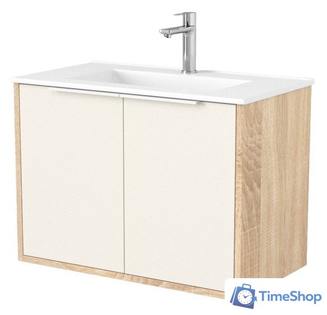  Дабер Тумба под умывальник 018 70 Т18.7.0.18Б (бежевый/дуб бардолино/ручка белая) - Изображение №1 — Интернет-магазин Time-Shop