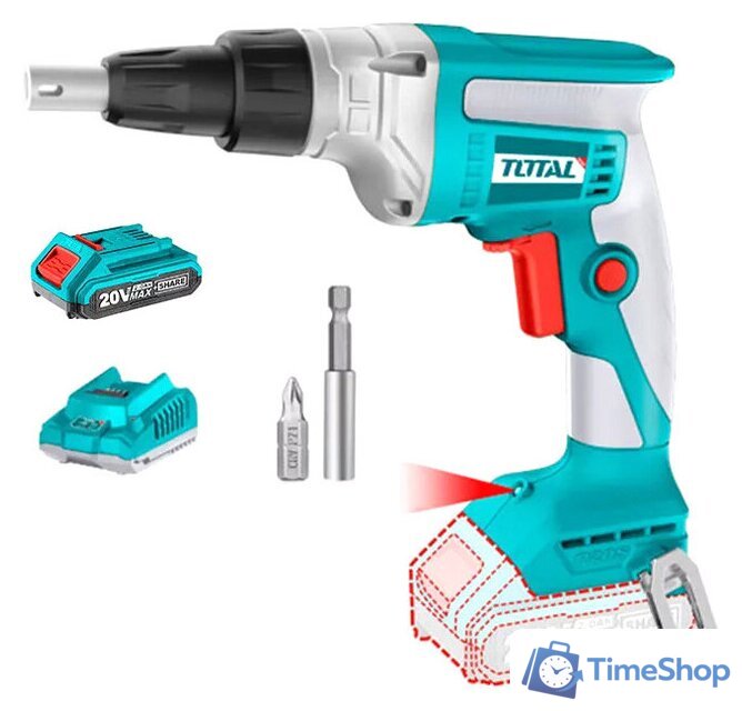 Шуруповерт для гипсокартона Total TDSLI204200 (с 1-м АКБ) - Изображение №1 — Интернет-магазин Time-Shop
