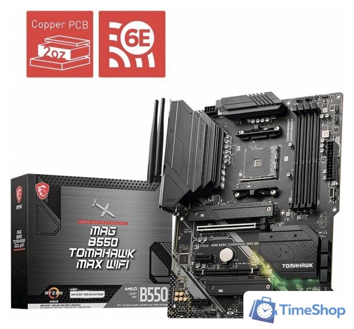 Материнская плата MSI MAG B550 Tomahawk Max WiFi - Изображение №3 — Интернет-магазин Time-Shop