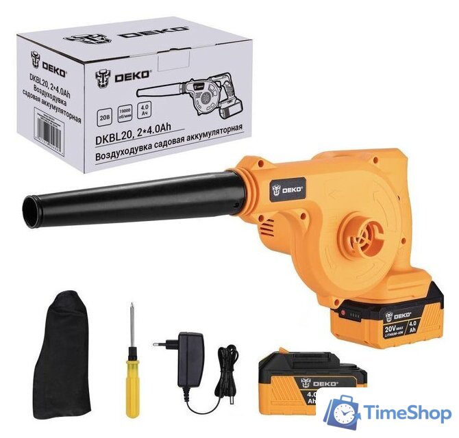 Ручная воздуходувка Deko DKBL20 086-2010 (с 2-мя АКБ) - Изображение №1 — Интернет-магазин Time-Shop