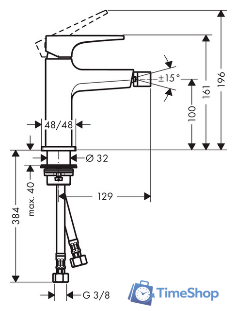 Смеситель Hansgrohe Metropol 32520340 (черный хром) - Изображение №2 — Интернет-магазин Time-Shop