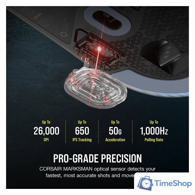 Игровая мышь Corsair M75 Wireless RGB - Изображение №3 — Интернет-магазин Time-Shop