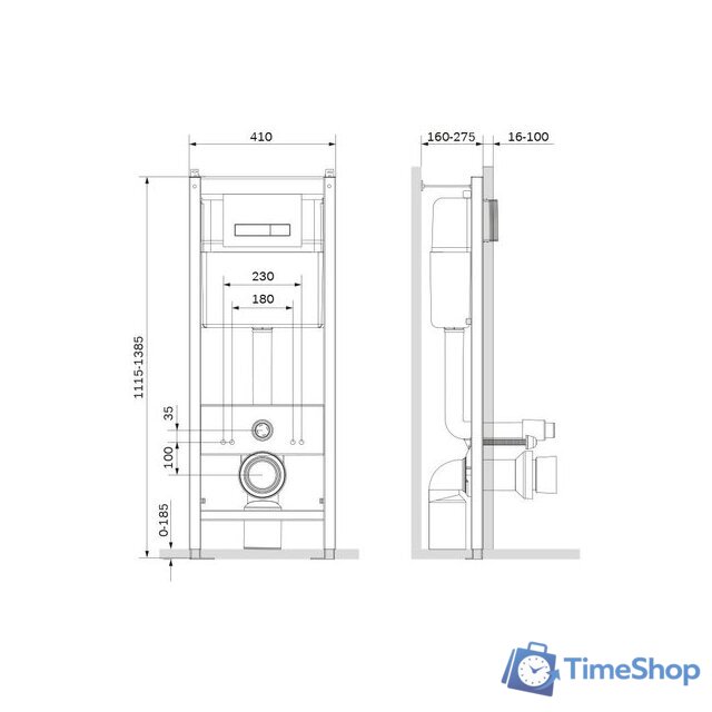 Инсталляция для унитаза AM.PM Start I012703.0251 - Изображение №3 — Интернет-магазин Time-Shop