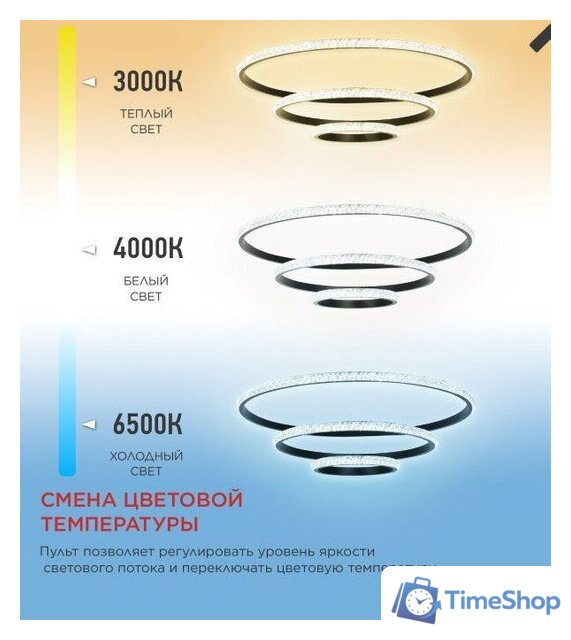 Подвесная люстра In Home Estetika Ring-Mystery-140RC-3BL 4690612062518 - Изображение №7 — Интернет-магазин Time-Shop