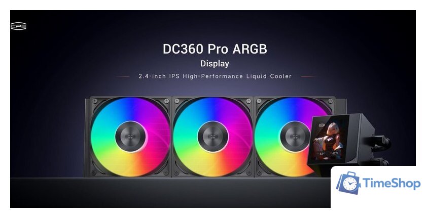 Система жидкостного охлаждения для процессора PCCooler DC360 Pro ARGB Display (черный) - Изображение №6 — Интернет-магазин Time-Shop