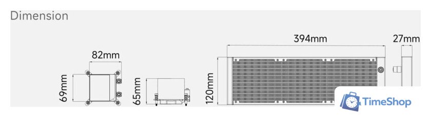Система жидкостного охлаждения для процессора PCCooler DC360 Pro ARGB Display (черный) - Изображение №9 — Интернет-магазин Time-Shop