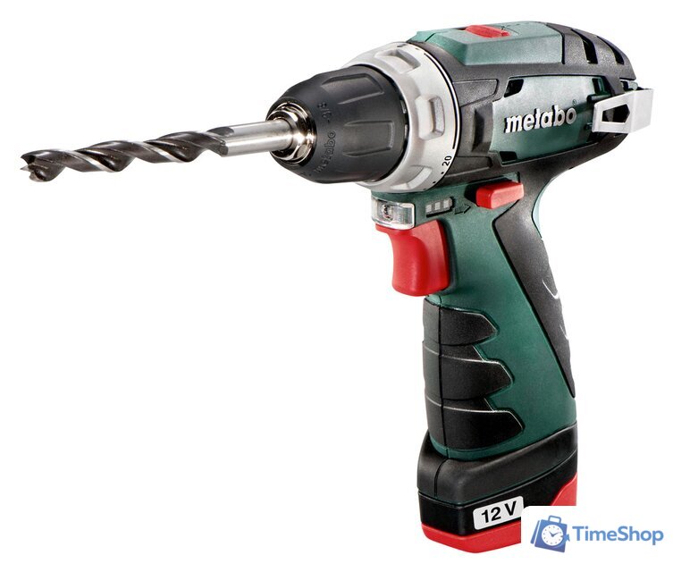 Дрель-шуруповерт Metabo PowerMaxx BS Basic 600080500 (с 2-мя АКБ 2 Ah) - Изображение №2 — Интернет-магазин Time-Shop