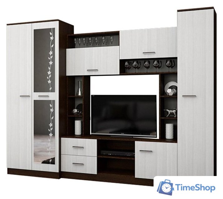 Стенка Стендмебель Марта-М (дуб белфорт/венге) - Изображение №1 — Интернет-магазин Time-Shop