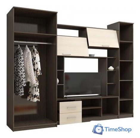 Стенка Стендмебель Марта-М (дуб белфорт/венге) - Изображение №2 — Интернет-магазин Time-Shop