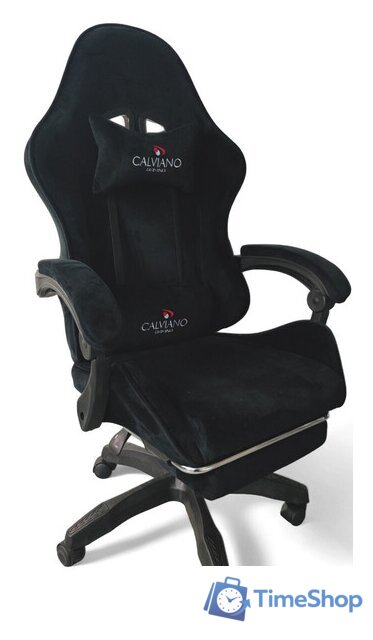 Игровое (геймерское) кресло Calviano 1583 (черный велюр) - Изображение №1 — Интернет-магазин Time-Shop