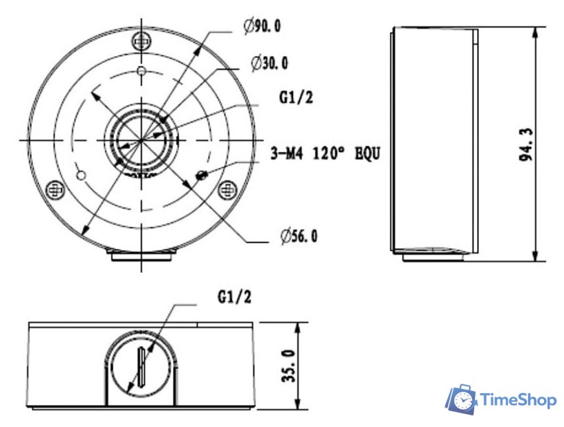 Крепление для камер видеонаблюдения Dahua DH-PFA134 - Изображение №8 — Интернет-магазин Time-Shop