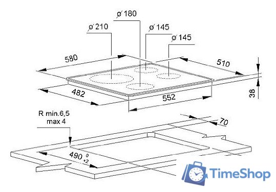 Варочная панель Whirlpool AKT 801/NE - Изображение №2 — Интернет-магазин Time-Shop