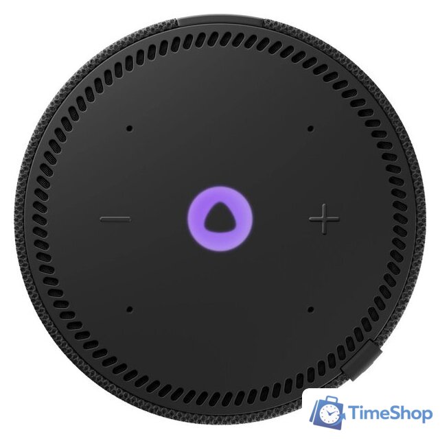 Умная колонка Яндекс Станция Мини 2 с часами (черный оникс) - Изображение №4 — Интернет-магазин Time-Shop