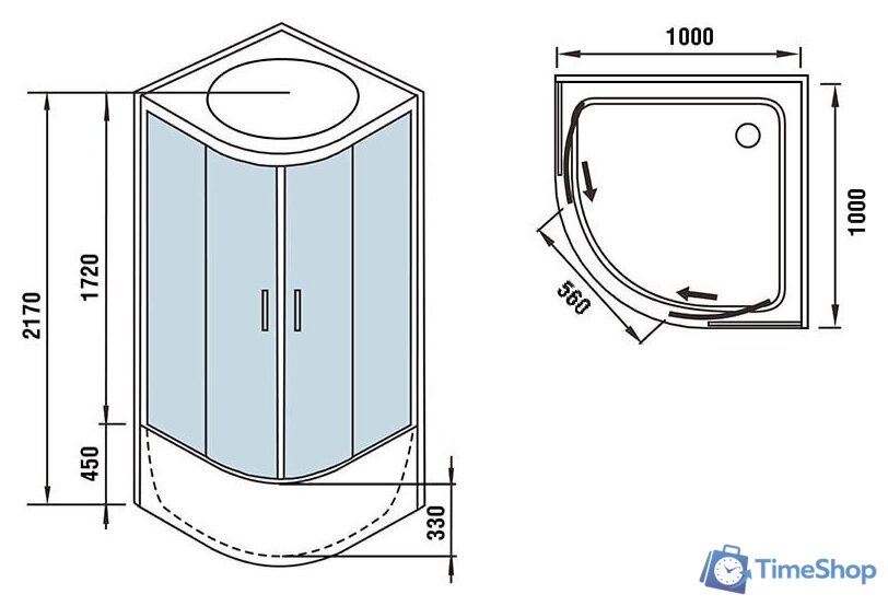 Душевая кабина WeltWasser WW500 Halle 1002 - Изображение №16 — Интернет-магазин Time-Shop