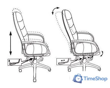 Офисное кресло Бюрократ CH-808AXSN (темно-серый TW-12) - Изображение №5 — Интернет-магазин Time-Shop
