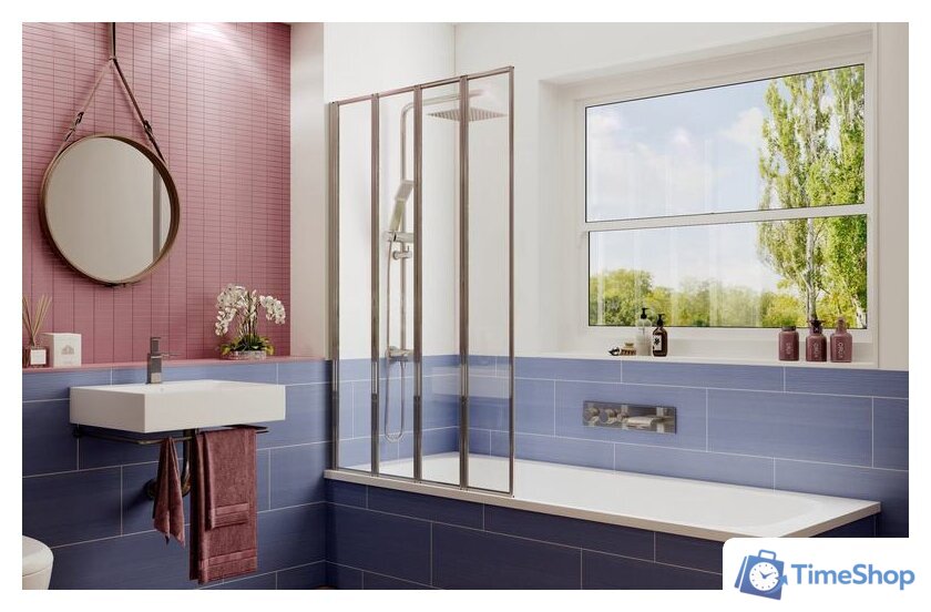 Стеклянная шторка для ванны Ambassador Bath Screens 16041110L 90 - Изображение №2 — Интернет-магазин Time-Shop