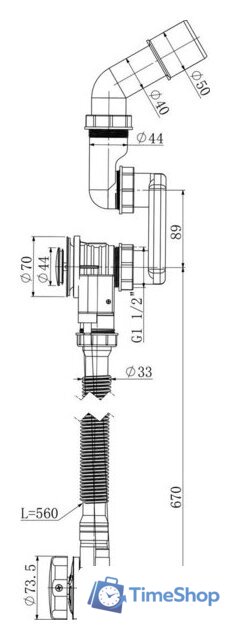 Ванна Lauter Brio Star 170 21S1701 + сифон 21Y32002 - Изображение №17 — Интернет-магазин Time-Shop