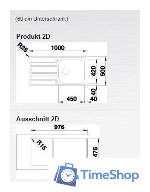 Кухонная мойка Blanco Lantos XL 6 S-IF 519709 (нержавеющая сталь) - Изображение №3 — Интернет-магазин Time-Shop