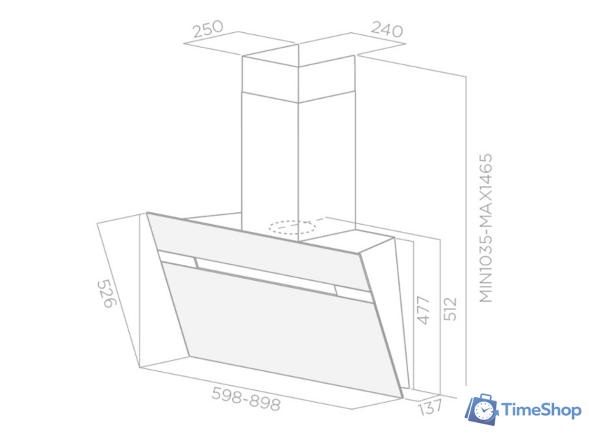 Кухонная вытяжка Elica Stripe WH/A/60/LX (PRF0100994) - Изображение №5 — Интернет-магазин Time-Shop