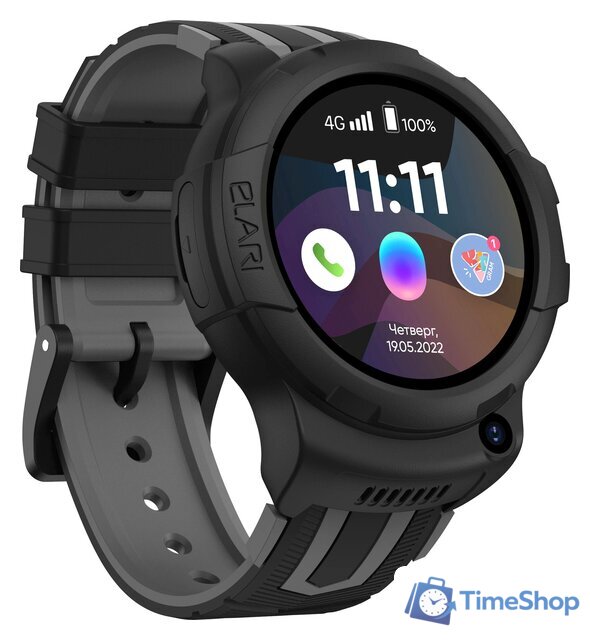 Детские умные часы Elari KidPhone 4G Wink (черный) - Изображение №1 — Интернет-магазин Time-Shop