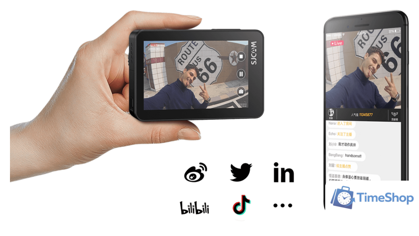 Экшен-камера SJCAM SJ10 Pro Dual Screen (черный) - Изображение №3 — Интернет-магазин Time-Shop