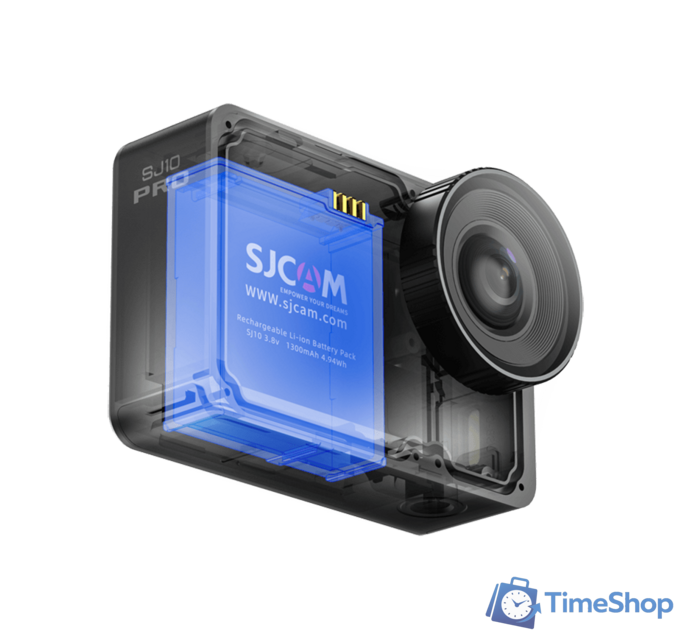 Экшен-камера SJCAM SJ10 Pro Dual Screen (черный) - Изображение №2 — Интернет-магазин Time-Shop