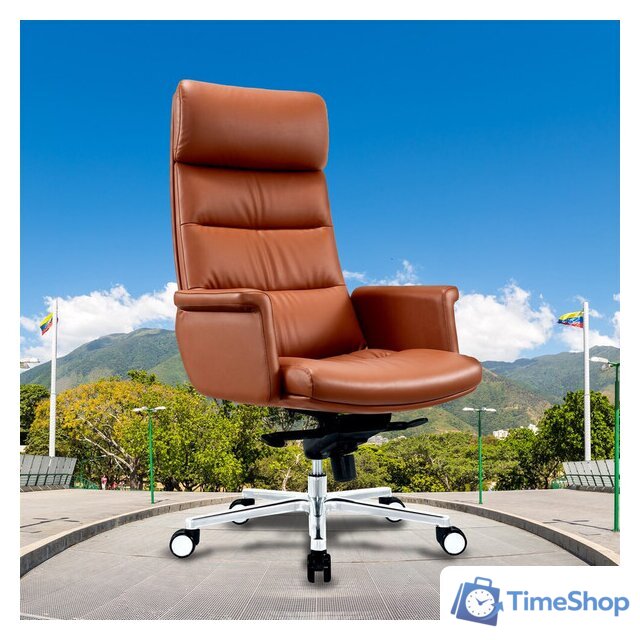 Офисное кресло CACTUS CS-LBR-CARACAS (коричневый) - Изображение №5 — Интернет-магазин Time-Shop