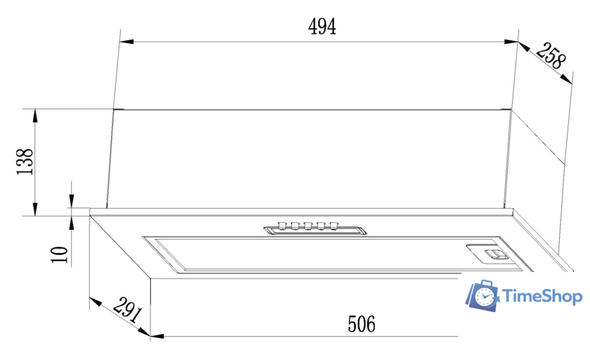 Кухонная вытяжка LEX GS Bloc Light 600 (белый) - Изображение №2 — Интернет-магазин Time-Shop