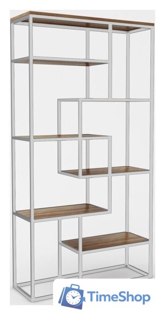 Стеллаж Hype Mebel Зиг-Заг-2 100x170 (белый/дуб галифакс олово) - Изображение №1 — Интернет-магазин Time-Shop