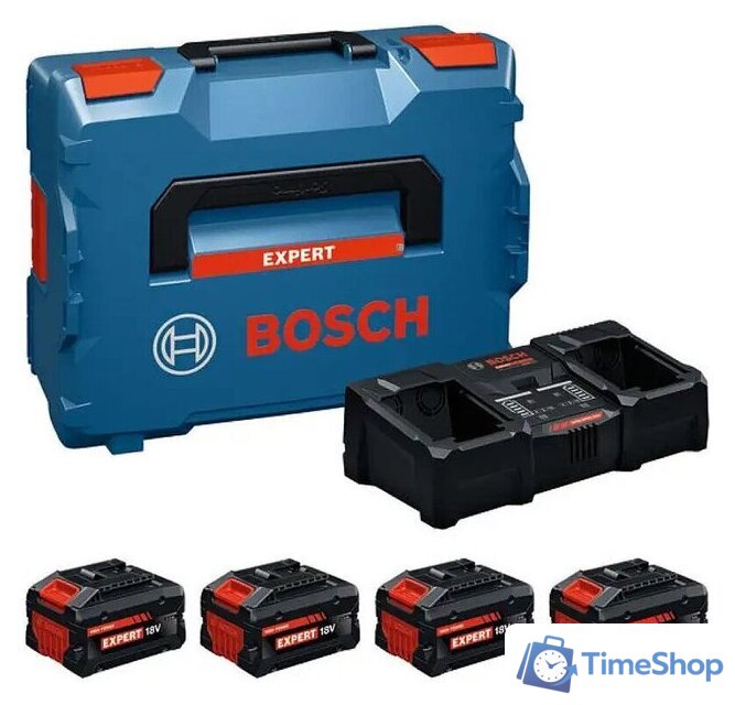 Аккумулятор с зарядным устройством Bosch 1600A0373Y (18В/2x5.5 Ah + 18В/2x8 Ah +18В + кейс) - Изображение №1 — Интернет-магазин Time-Shop
